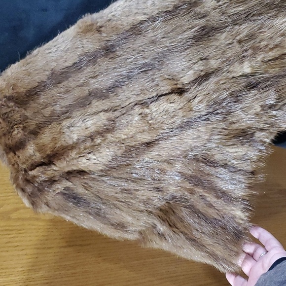 Vintage fur wrap brown - Picture 2 of 8